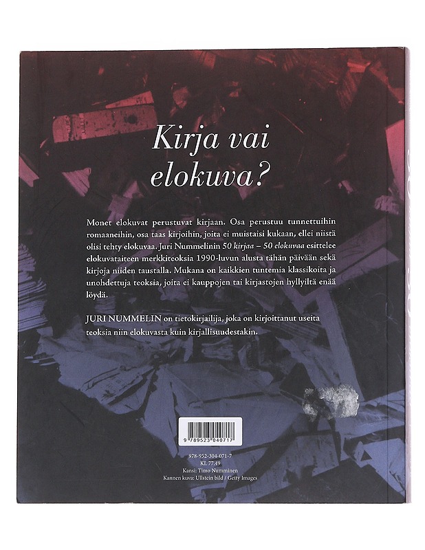 50 kirjaa 50 elokuvaa - Juri Nummelin - Historiakirjat - 10105574732 - 1