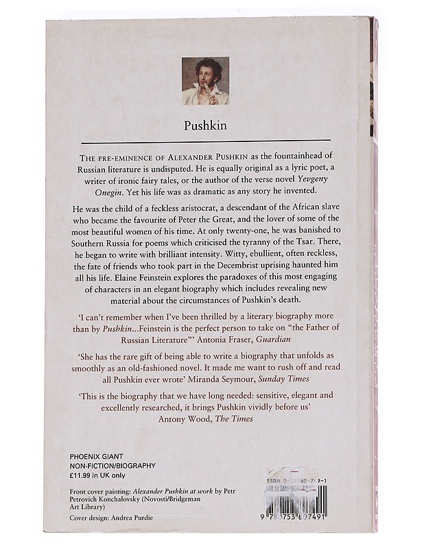 Pushkin - Elaine Feinstein - Elämäkerrat ja muistelmat - 10105574735 - 1