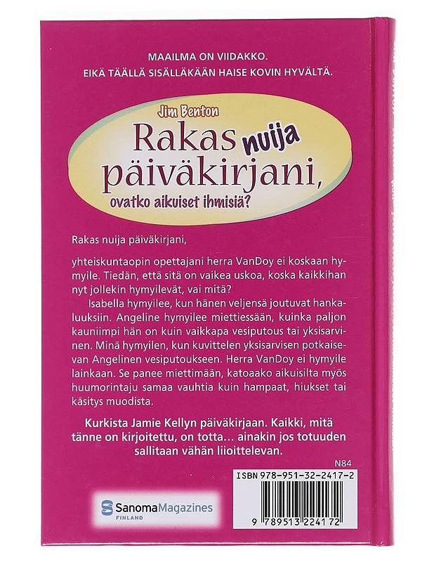 Rakas nuija päiväkirjani, ovatko aikuiset ihmisiä? - Benton, Jim - Nuorten kirjat - 10105574739 - 1