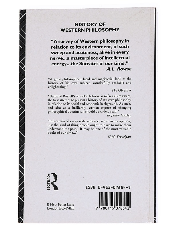 History of western philosophy - Bertrand Russell - Tietokirjat ja oppaat - 10105574765 - 1