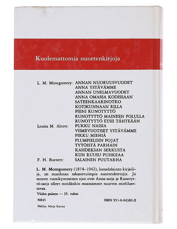 Kotikunnaan Rilla - Montgomery - Lastenkirjat - 10105574788 - 1