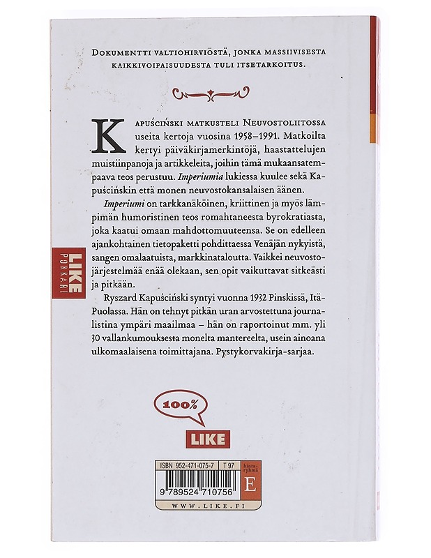 Imperiumi - Kapuscinski, Ryszard - Tietokirjat ja oppaat - 10105574825 - 1
