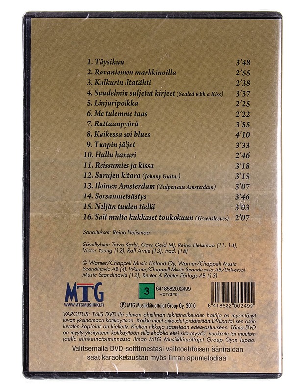 Reino Helismaa Laulujeni aiheet karaoke vol 2 - DVD - DVD-elokuvat - 10105574954 - 1