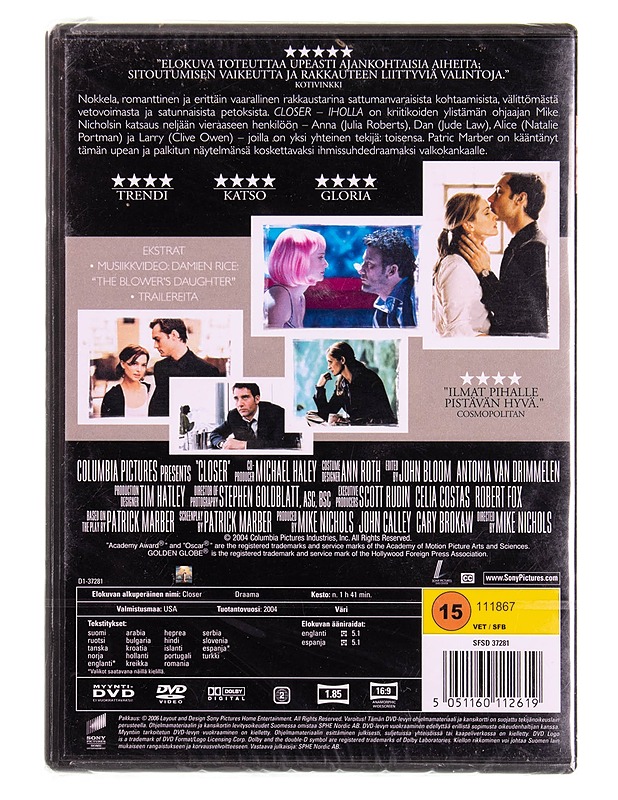 Closer - Iholla - DVD  - DVD-elokuvat - 10105575075 - 1