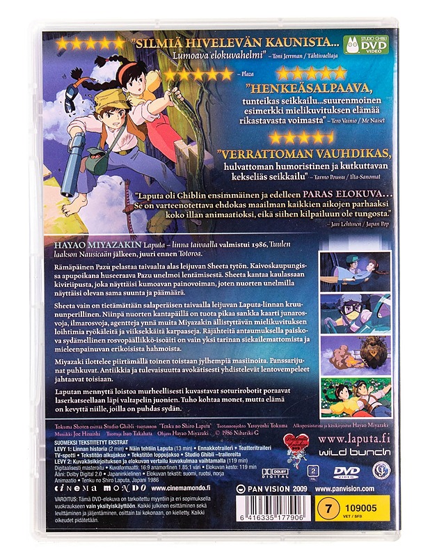 Laputa - Linna taivaalla - DVD  - DVD-elokuvat - 10105575093 - 1