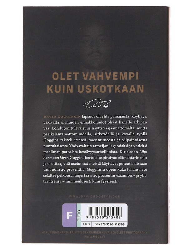 Läpi harmaan kiven - Goggins, David - Elämäkerrat ja muistelmat - 10105575165 - 1