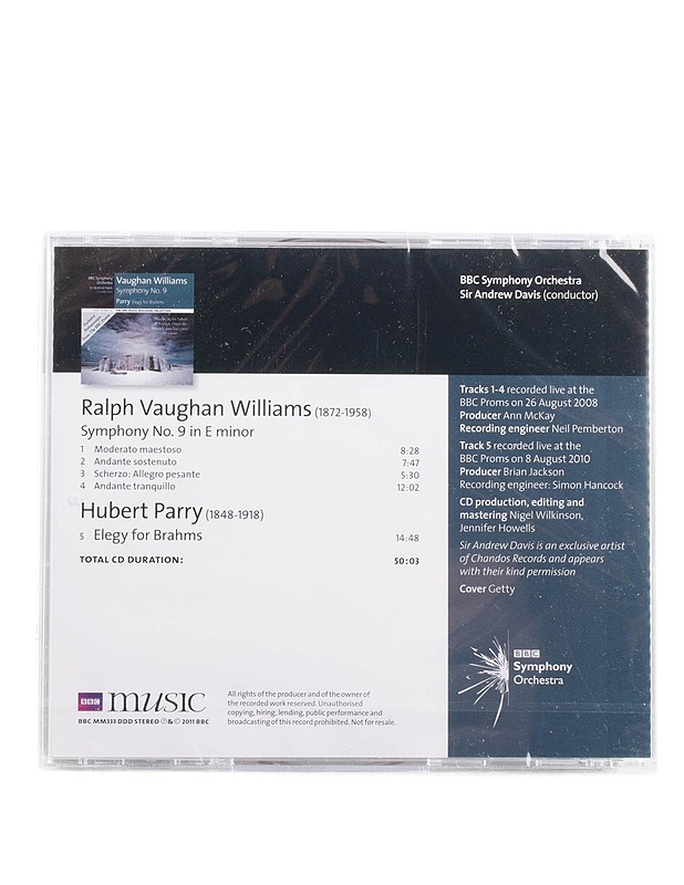 Vaughan Williams, Parry - CD - Musiikki ja elokuvat - 10105575186 - 1