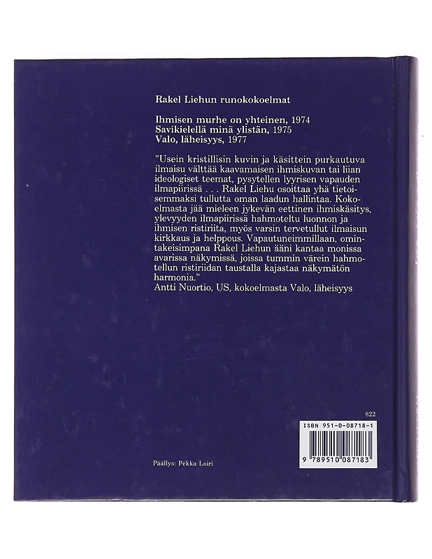 Runoja 1974-1977 - Rakel Liehu - Tietokirjat ja oppaat - 10105575237 - 1