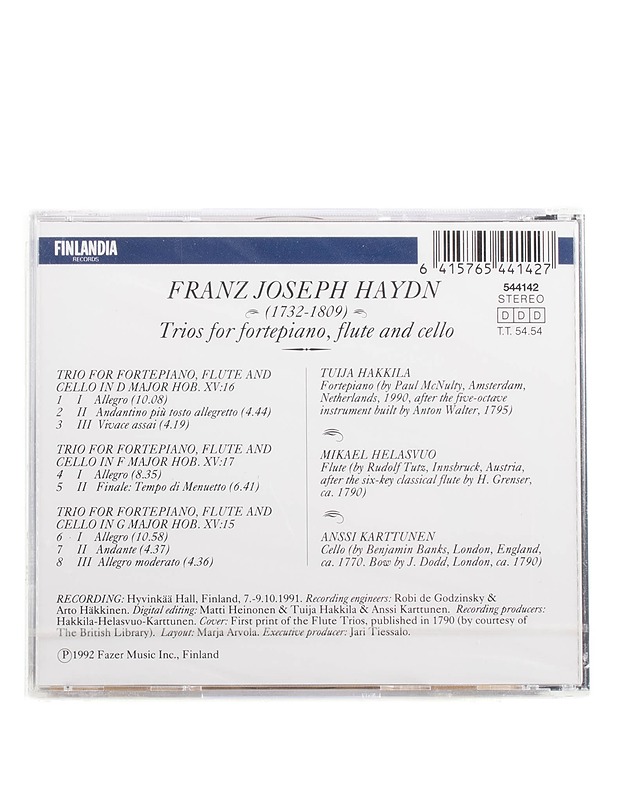 Joseph Haydn - Trios for fortepiano, flute and cello - CD - Musiikki ja elokuvat - 10105575317 - 1
