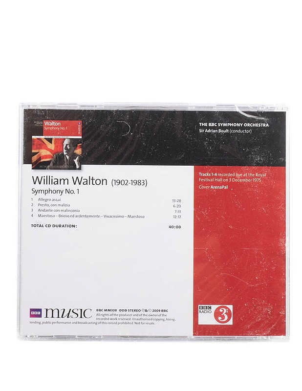William Walton - Symphony No. 1 - CD - Musiikki ja elokuvat - 10105575323 - 1