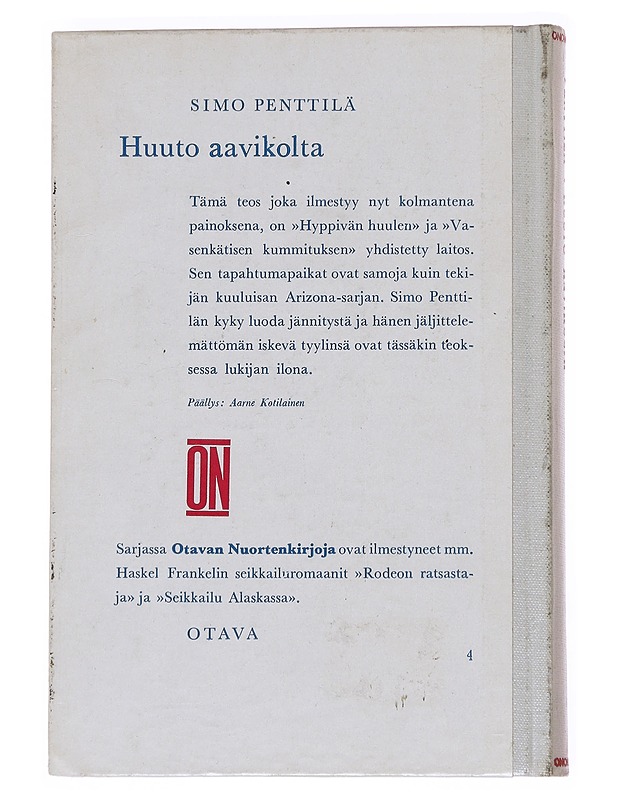 Huuto aavikolta - Simo Penttilä - Romaanit ja novellit - 10105575365 - 1