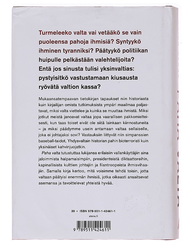 Paha valta : kuinka se muuttaa meitä kaikkia - Klaas, Brian - Kaunokirjallisuus - 10105575382 - 1