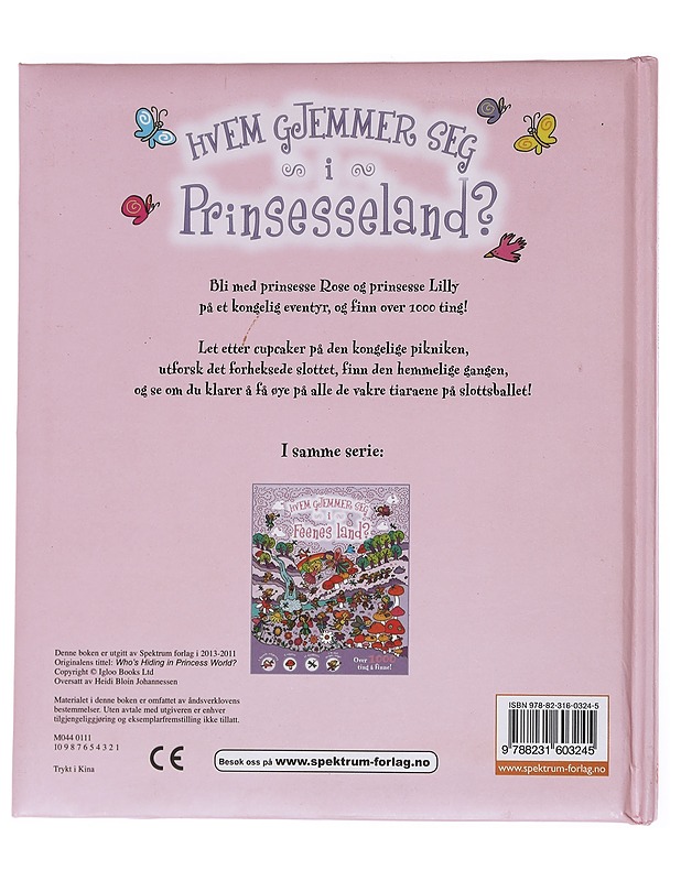 Hvem Gjemmer seg i Prinsesseland - Heidi Blon Johannessen - Lastenkirjat - 10105575386 - 1