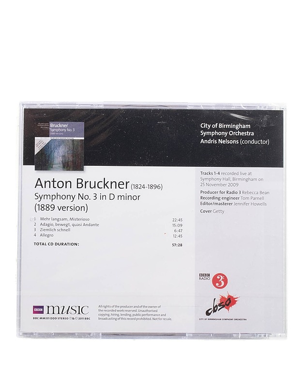 Anton Bruckner - Symphony No. 3 in D minor - CD - Musiikki ja elokuvat - 10105575453 - 0
