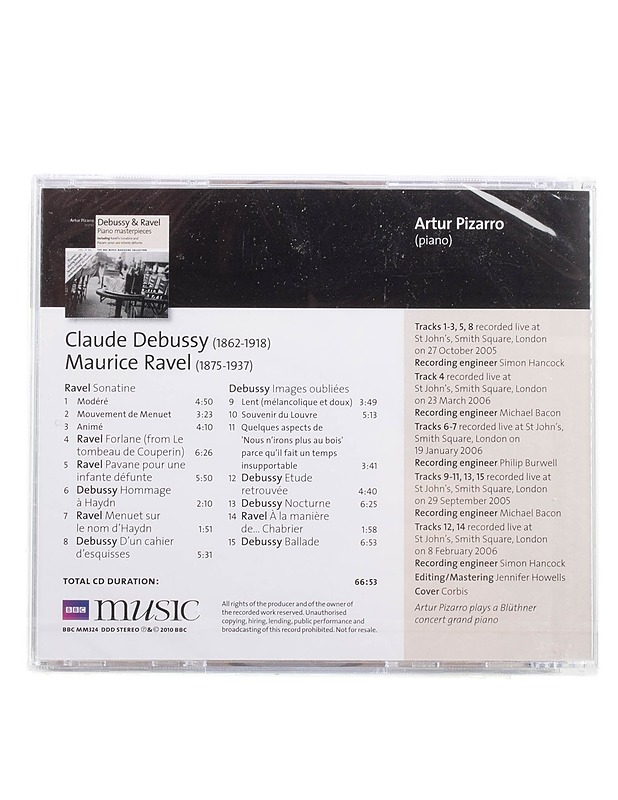 Debussy and Ravel - Piano masterpieces - CD - Musiikki ja elokuvat - 10105575538 - 1