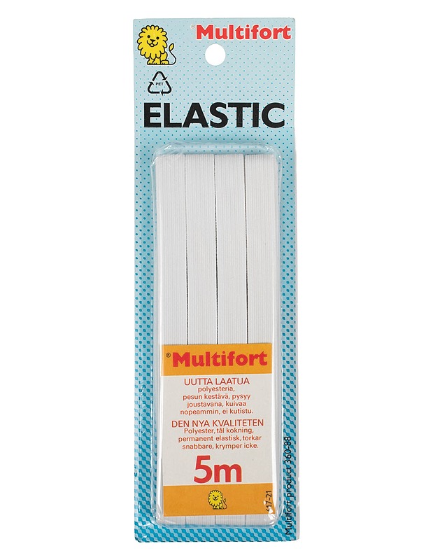 MULTIFORT Elastic valkoinen kuminauha, 5m - Ompelu - 10105575571 - 0