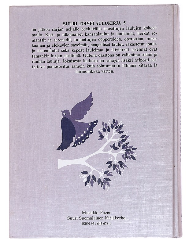 Suuri toivelaulukirja. 5 - toim. Aapeli Vuoristo - Musiikki- ja elokuvakirjat - 10105575745 - 1