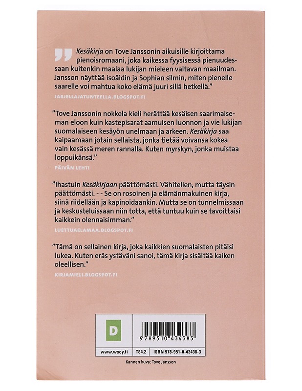 Kesäkirja - Jansson, Tove - Romaanit ja novellit - 10105575803 - 1