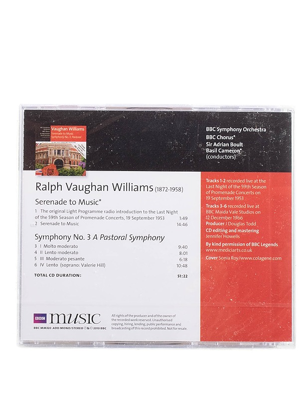 Vaughan Williams - Serenade to music - CD - Musiikki ja elokuvat - 10105575817 - 1
