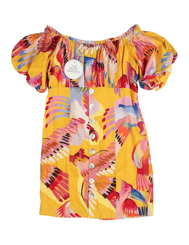 FARM RIO Yellow Neon Mcaw Mother of Pearl -mekko, M - Mekot ja hameet - 10105575818 - 0