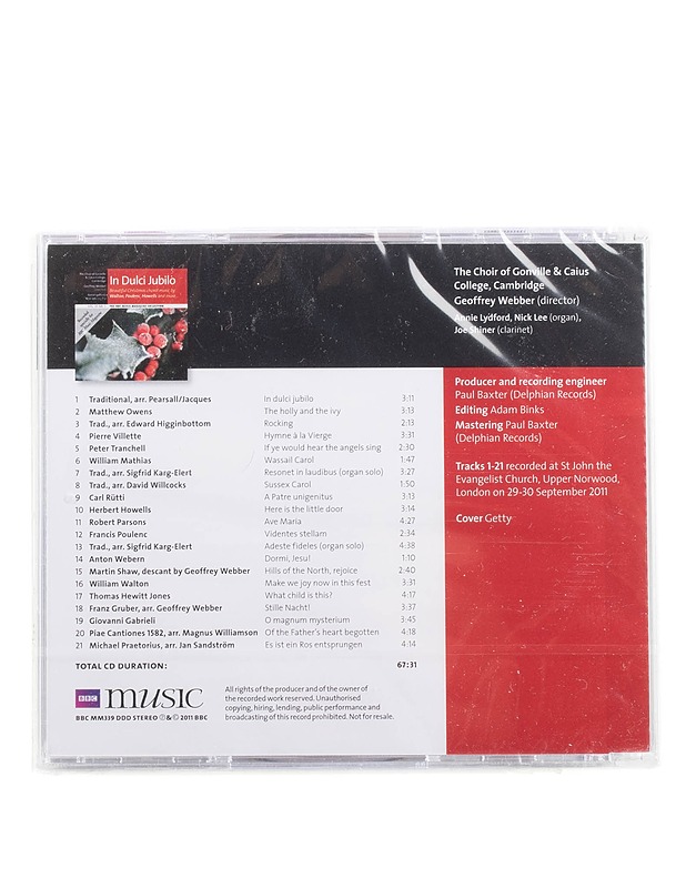 In Dulci Jubilo - Beautiful christmas choral music - CD - Musiikki ja elokuvat - 10105575849 - 1