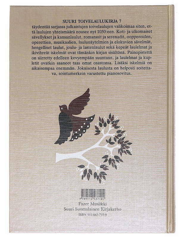 Suuri toivelaulukirja. 7 - Vuoristo, Aapeli - Musiikki- ja elokuvakirjat - 10105575874 - 1
