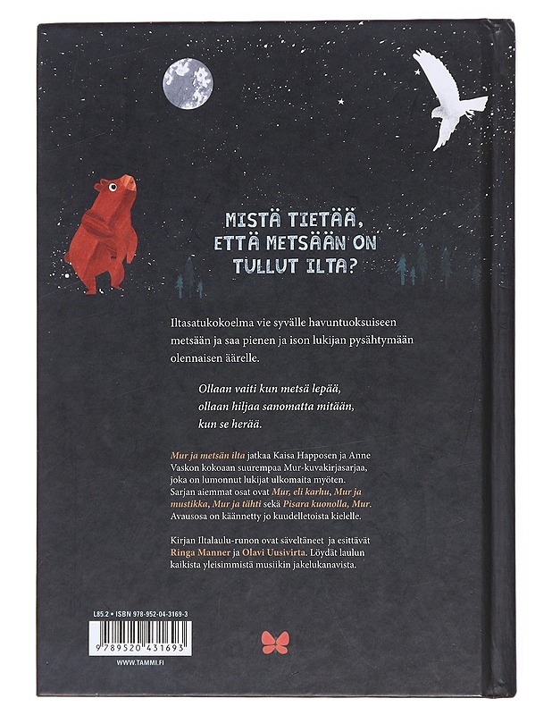Mur ja metsän ilta / iltasatuja isoille ja pienille - Happonen, Kaisa - Lastenkirjat - 10105575896 - 1