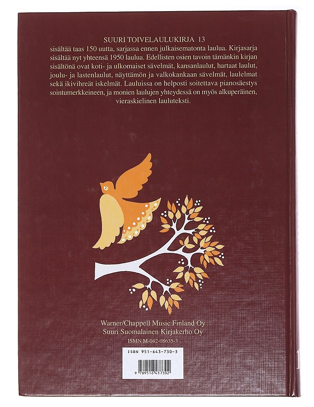 Suuri toivelaulukirja. 13 - Uusitalo, Heikki - Musiikki- ja elokuvakirjat - 10105575906 - 1
