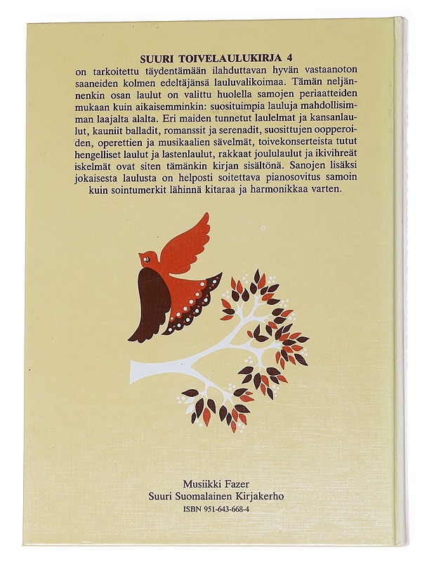 Suuri toivelaulukirja. 4 - Vuoristo, Aapeli - Musiikki- ja elokuvakirjat - 10105576017 - 1