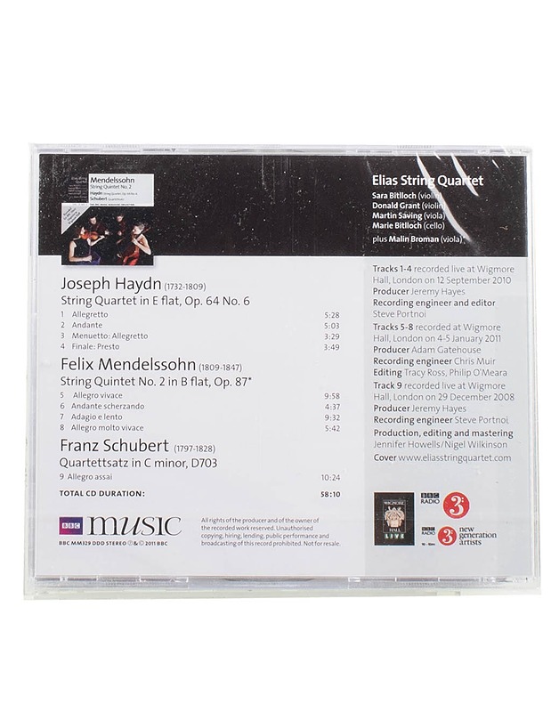 Mendelssohn - String quintet no. 2 - CD - Musiikki ja elokuvat - 10105576067 - 1