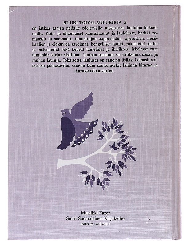 Suuri toivelaulukirja. 5 - toim. Aapeli Vuoristo - Musiikki- ja elokuvakirjat - 10105576146 - 1