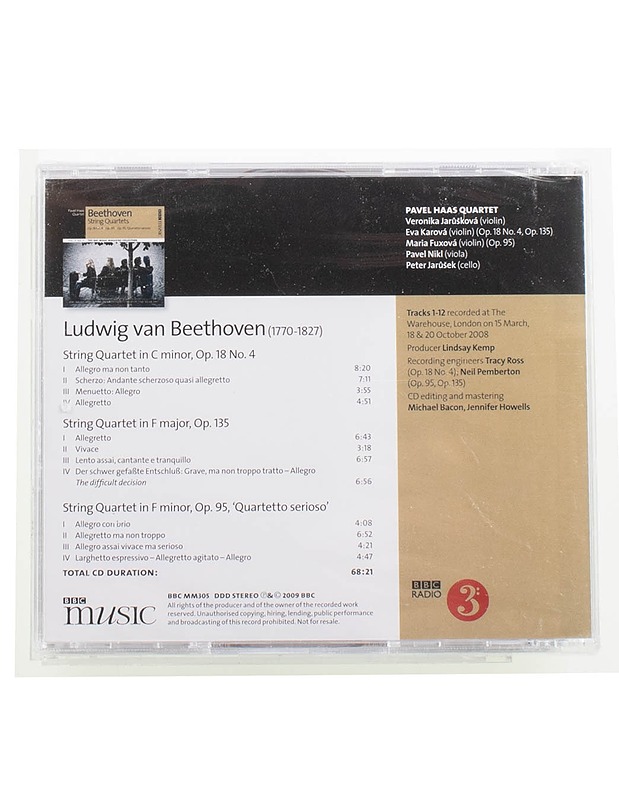 Beethoven - String quartets - CD - Musiikki ja elokuvat - 10105576168 - 1