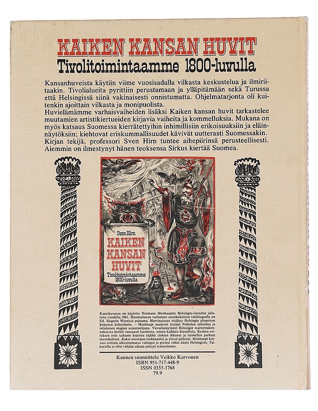 Kaiken kansan huvit ; Tivolitoimintaamme 1800-luvulla - Hirn, Sven - Tietokirjat ja oppaat - 10105576171 - 1