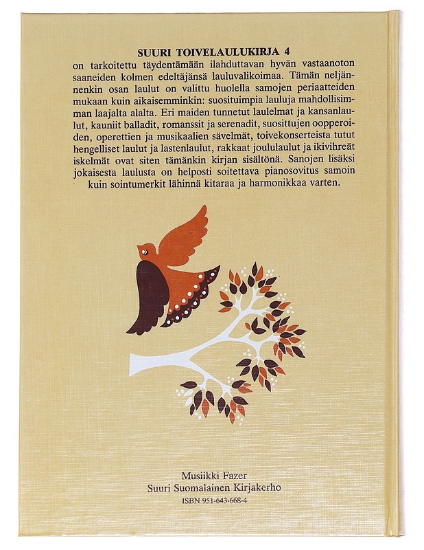 Suuri toivelaulukirja. 4 - Vuoristo, Aapeli - Musiikki- ja elokuvakirjat - 10105576190 - 1