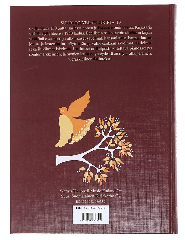 Suuri toivelaulukirja. 13 - Uusitalo, Heikki - Musiikki- ja elokuvakirjat - 10105576228 - 1