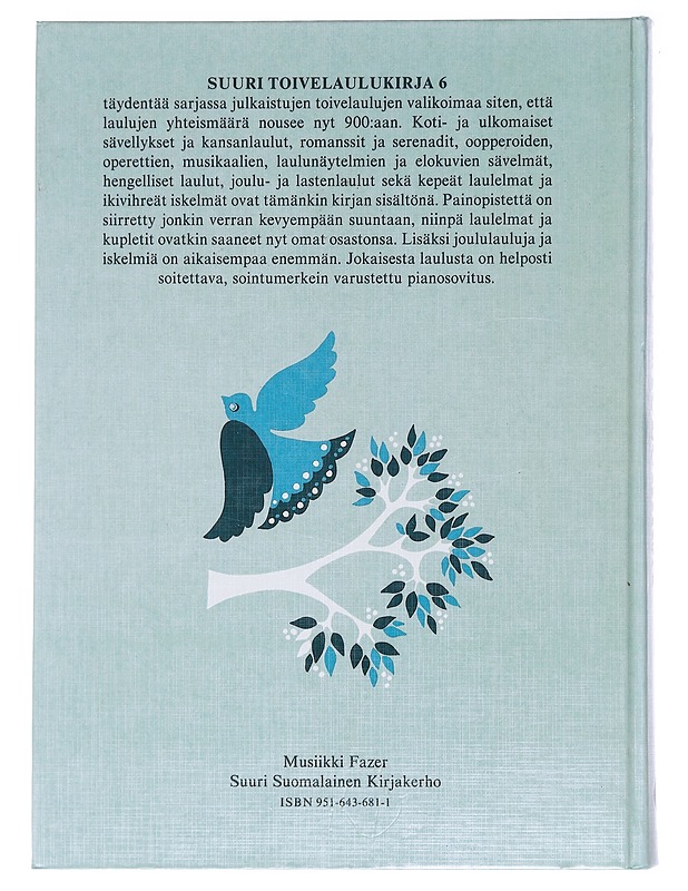 Suuri toivelaulukirja. 6 - Vuoristo, Aapeli - Musiikki- ja elokuvakirjat - 10105576235 - 1