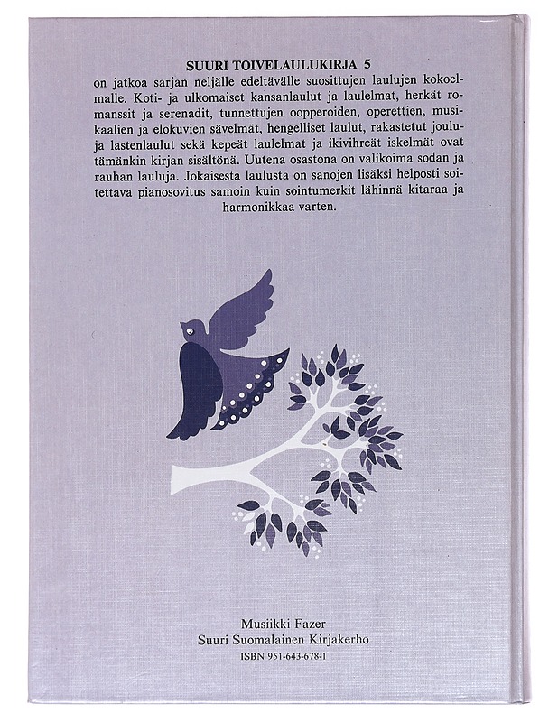Suuri toivelaulukirja. 5 - toim. Aapeli Vuoristo - Musiikki- ja elokuvakirjat - 10105576295 - 1