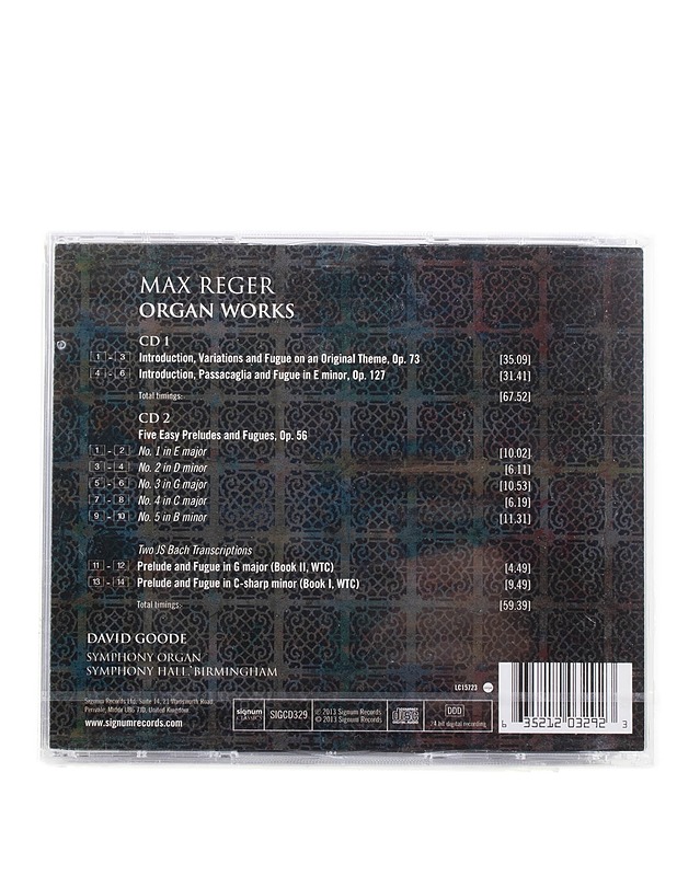 Max Reger - Organ works - CD - Musiikki ja elokuvat - 10105576328 - 1