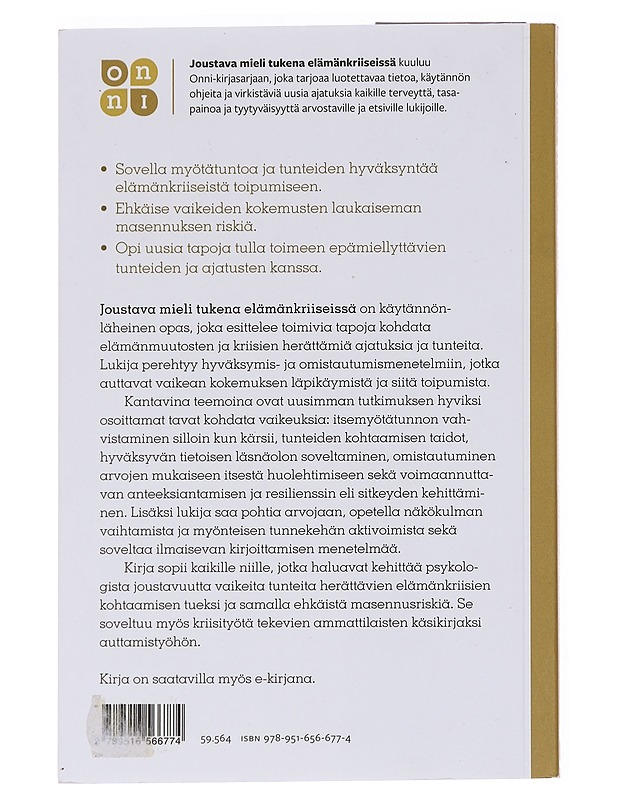 Joustava mieli tukena elämänkriiseissä - Arto Pietikäinen - Tietokirjat ja oppaat - 10105576350 - 1
