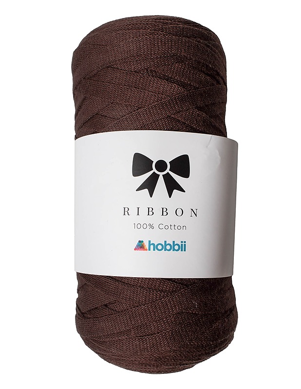 HOBBII Ribbon tummanruskea lanka, 250g - Käsityö - 10105576379 - 0