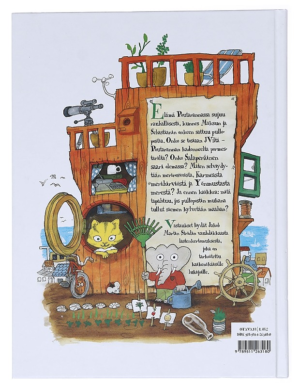 Jättipäärynä joka kasvoi talon kokoiseksi / (eli kertomus siitä, miten Jeremias Jylhävirta pääsi takaisin hänelle kuuluvaan virkaan Poutarannan pormestariksi, kaupungin asukkaiden  - Lastenkirjat - 10105576452 - 1