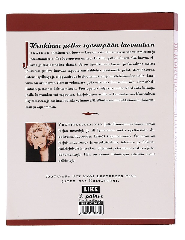 Tie luovuuteen / henkinen polku syvempään luovuuteen - Cameron, Julia - Taide- ja kulttuurikirjat - 10105576474 - 1