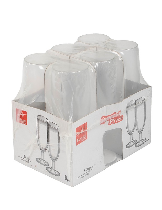 BORMIOLI ROCCO Eco samppanjalasit, 6 kpl - Lasit - 10105576480 - 0
