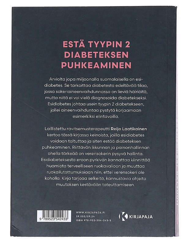 Verensokeri haltuun : eroon esidiabeteksesta - Reijo Laatikainen - Tietokirjat ja oppaat - 10105576539 - 1