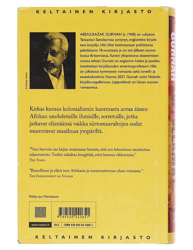 Loppuelämät - Gurnah, Abdulrazak - Romaanit ja novellit - 10105576577 - 1