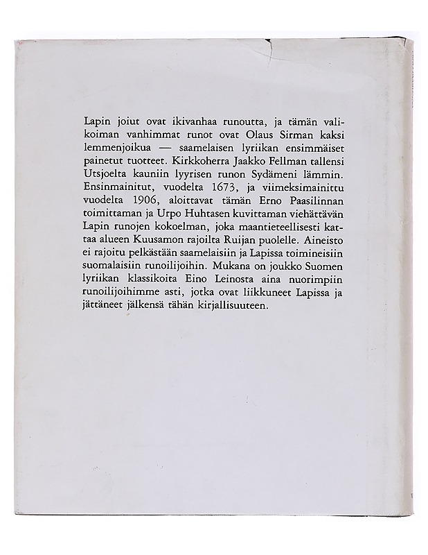 Lapin runot - Paasilinna, Erno - Runot ja näytelmät - 10105576589 - 1