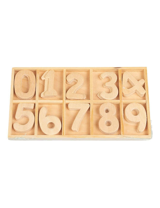 50 kpl puisia numeroita askarteluun ja koristeluun - Askartelu - 10105576663 - 0