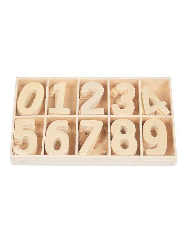 50 kpl puisia numeroita askarteluun ja koristeluun - Askartelu - 10105576663 - 1