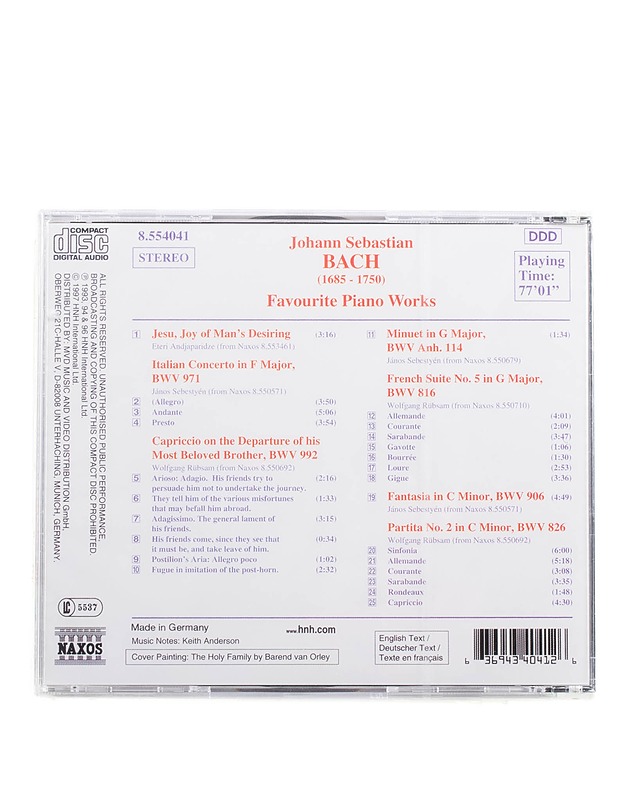 Johann Sebastian Bach - Favourite piano works - CD - Musiikki ja elokuvat - 10105576872 - 1