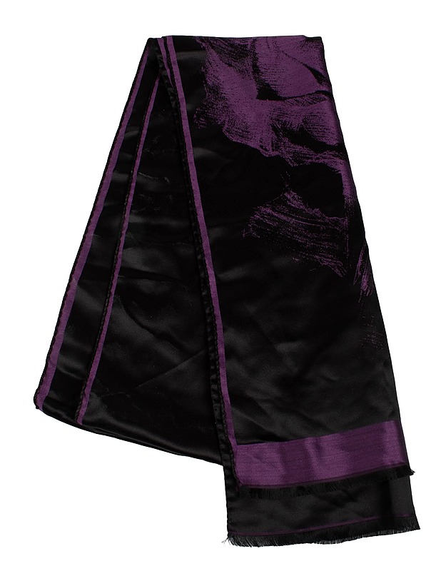 Musta ja Violetti silkkihuivi - Kaulahuivit - 10105576936 - 0